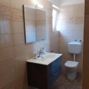 חדר רחצה ב-VILLA VOLOSKO with private parking and breakfast,seaview