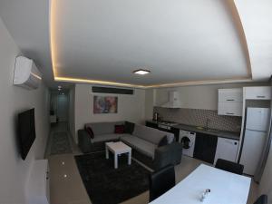 Kuchyň nebo kuchyňský kout v ubytování Dalyan Elit Apart Otel