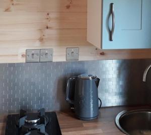 Virtuvė arba virtuvėlė apgyvendinimo įstaigoje Rowan - Luxury Eco Pod at Trewithen Farm Glamping