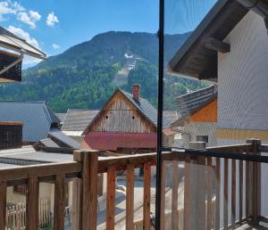 a balcony with a view of a mountain at Jacobs Resort House Kranjska Gora in Kranjska Gora