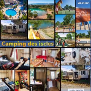 kolaż zdjęć kempingów i parków wodnych w obiekcie Mobil home Familial w mieście La Roque-dʼAnthéron