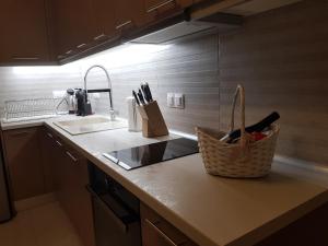Kuchyň nebo kuchyňský kout v ubytování Mango apartment