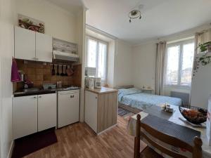 Køkken eller tekøkken på Studio lumineux à Cambo-les-Bains, proche thermes, coin nuit, kitchenette, internet, animaux acceptés - FR-1-495-10 + 3 billeder