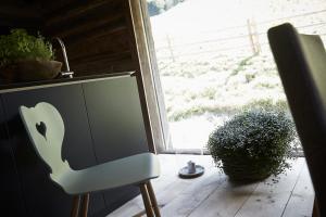 Televízia a/alebo spoločenská miestnosť v ubytovaní Auhäuslalm
