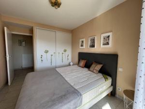 a bedroom with a large bed in a room at Appartement Cambo-les-Bains, 2 pièces, 3 personnes - FR-1-495-76 in Cambo-les-Bains