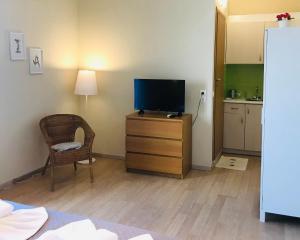 TV a/nebo společenská místnost v ubytování Kappa & Lamda Apartments
