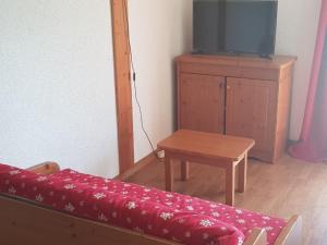 een woonkamer met een tv en een tafel bij Appartement La Joue du Loup, 2 pièces, 6 personnes - FR-1-504-482 in Le Dévoluy