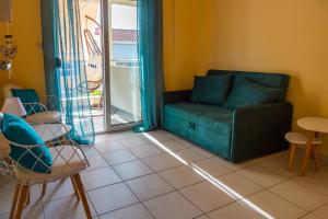 Posezení v ubytování Apartment in Skala Fourkas