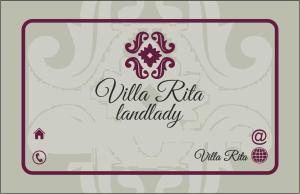 Villa Rita tanúsítványa, márkajelzése vagy díja