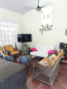 TV a/nebo společenská místnost v ubytování Finca de descanso SaraMari