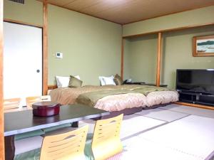 TV a/nebo společenská místnost v ubytování LiVEMAX RESORT Kaga Yamashiro