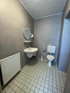 Koupelna v ubytování Pension Post Rüdesheim