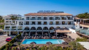 an aerial view of a hotel with a swimming pool at Lagos Atlantic Hotel in Lagos