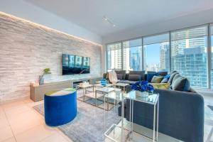 Istumisnurk majutusasutuses Attessa Tower, Marina Promenade, Dubai Marina - Mint Stay