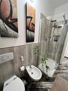 Koupelna v ubytování Casa Lavi