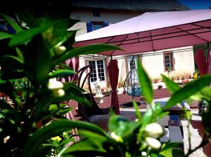 Giardino di La Douce Parenthèse B&B entre bois et champs-Accueil motards