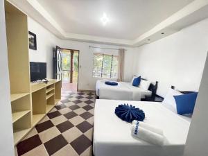 Televiisor ja/või meelelahutuskeskus majutusasutuses Azure Camotes Resort Hotel