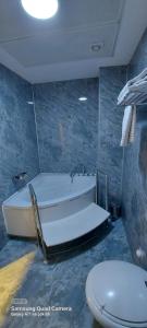ein Bad mit einer Badewanne und einem WC. in der Unterkunft Grand Hotel Van in Van