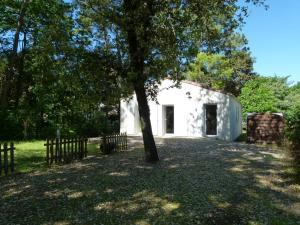 a tree in front of a white building at Maison neuve à Jard-sur-Mer, proche plage, forêt, port, 4 pers, WiFi, jardin, plancha - FR-1-336-59 in Jard-sur-Mer +5 photos