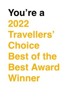a sign that reads youre a travellers choice best of the winner at Crowndale Torquay - Exclusively for Adults in Torquay