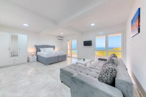 a large living room with a couch and a bed at Apartmani Panorama in Bar