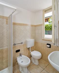 Koupelna v ubytování Hotel Ambra