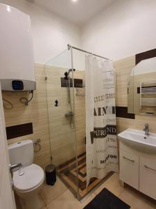 Bilik mandi di Linden apartment with Air condition