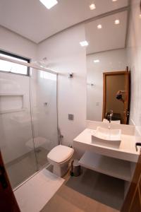 Vonios kambarys apgyvendinimo įstaigoje Hotel Du Valle - Salinas - MG