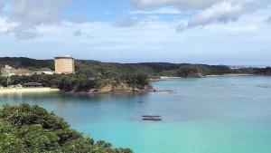 vistas a una gran masa de agua con árboles en Toyoko Inn Tsushima Hitakatsua en Tsushima