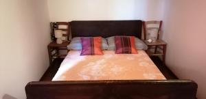 1 cama con 2 almohadas en una habitación en Country Guest House, en Smoljanci