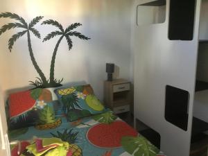 Postel nebo postele na pokoji v ubytování Appartement en résidence 50m plage