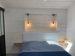 Postel nebo postele na pokoji v ubytování T2 vue sur le parc proche mer et île de ré