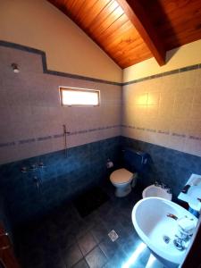 ein Bad mit einem Waschbecken und einem WC in der Unterkunft La Fondita in San Salvador de Jujuy