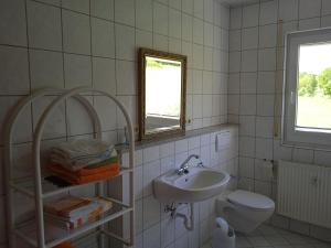 Koupelna v ubytování Ferienwohnung kaub + 8 fotografií
