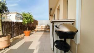 Balkón alebo terasa v ubytovaní T2 Bricka La Terrasse de la plage, Moderne, équipé, Lumineux