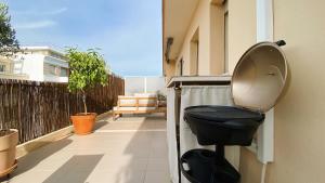 Balkón alebo terasa v ubytovaní T2 Bricka La Terrasse de la plage, Moderne, équipé, Lumineux