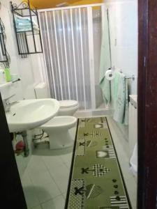 A bathroom at mansarda pieno centro