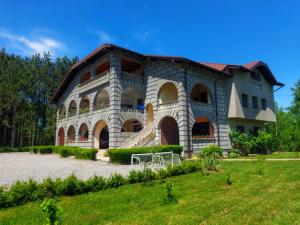 a large building with a yard in front of it at Vacation Home Keskic in Velika Gata