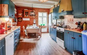 Kuchyňa alebo kuchynka v ubytovaní Amazing Home In Hylandsbygd With House Sea View