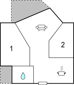 una ilustración de un diagrama de una casa en 2 Bedroom Stunning Apartment In Hemsedal en Hemsedal