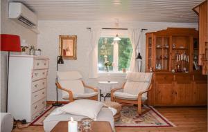 a living room with two chairs and a window at Pet Friendly Home In Rydaholm With Wifi in Rydaholm
