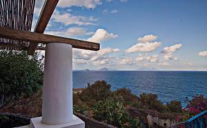 a view of the ocean from a house at Luna Rossa in Ginostra