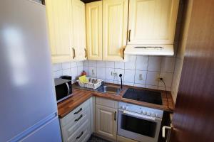 Kuchyň nebo kuchyňský kout v ubytování FR13 - Modernes 1-Zimmer-Apartment mit Balkon in Rodgau