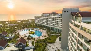 
a large building with a view of the ocean at Radisson Blu Resort Phu Quoc in Phú Quốc
