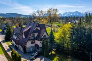 Výhľad na hory alebo výhľad na hory priamo z of the bed and breakfast