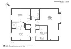 a floor plan of a house at An ENTIRE 2beds, 2bathrooms, free Wifi, Free Parking, Oxford in Oxford