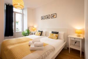 Postel nebo postele na pokoji v ubytování Legazpi, Apartamento amplio, moderno y céntrico