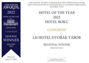 Certyfikat, podpis lub inny dokument wystawiony w obiekcie LH Hotel Dvořák Tábor Congress & Wellness