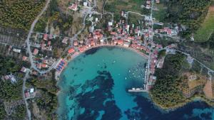 an aerial view of a body of water at Marinja Studio in Žuljana