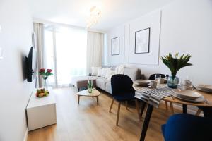 Χώρος καθιστικού στο M&K Apartamenty Amber Delux, Gdańsk - Wyspa Sobieszewska +29 φωτογραφίες